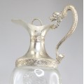 elegant decantor aiguillère. sticla & metal argintat. atelier G. Galbati. Italia